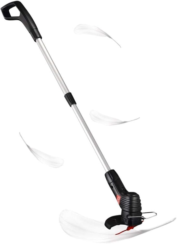 Cordless String Trimmer Edger, Electric Weed Eater Cutter with Telescopic Shaft, Cordless Lawn Trimmer Cordless Rechargeable Grass Trimmer String Grass Trimmer for Garden Lawn (U.S. regulations)