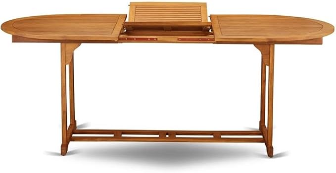 East West Furniture BBSTXNA Patio Dining Table Outdoor Oval Acacia Wood Table, 36x78 Inch, Natural Oil