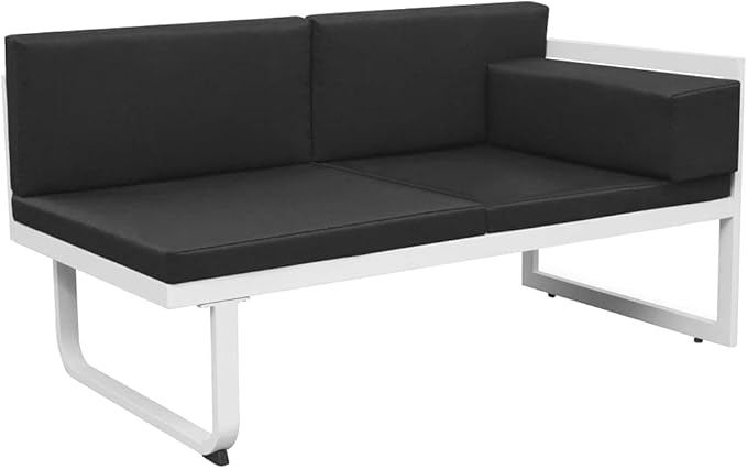 Patio Lounge Set with Cushions,Outdoor Patio Furniture,Conversation Furniture,Patio Furniture Sets,for Terrace,Garden,Backyard,4 PieceTextilene Aluminum Black