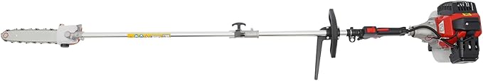 52CC 2-Stroke Brush Cutter Grass Trimmer, Gasoline Grass Wacker, Brush Cutter Multifunctional Trimming Tools with 7 Heads & 0.9 Qt Fuel Tank for Shrub Harvesting Cleaning