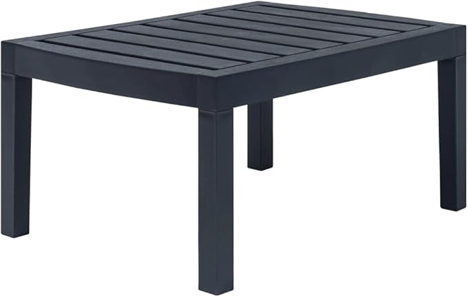 Patio Lounge Set with Cushions,Outdoor Tables and Chairs,Outdoor Furniture Sets,Patio Conversation Sets,for Garden,Deck,Backyard,3 Piece Plastic Anthracite
