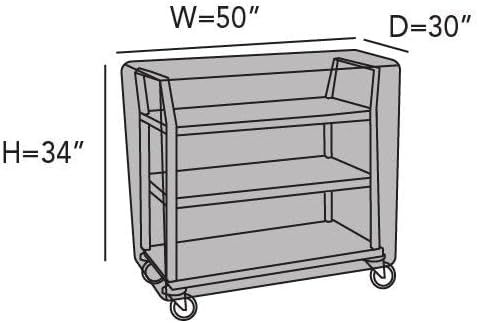 Covermates Prestige Outdoor Serving Cart Cover – Premium All-Weather Patio Furniture Protector with Mesh Vents, Water-Resistant 900D Polyester, Drawcord & Buckle Straps, 50W x 30D x 34H, Clay