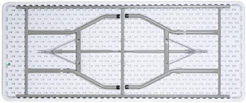 8ft Folding Table White Plastic Portable Long Foldable Tables Indoor Outdoor Party Picnic Camping Fold Table 8 Foot (4ft, 6ft, 8ft)