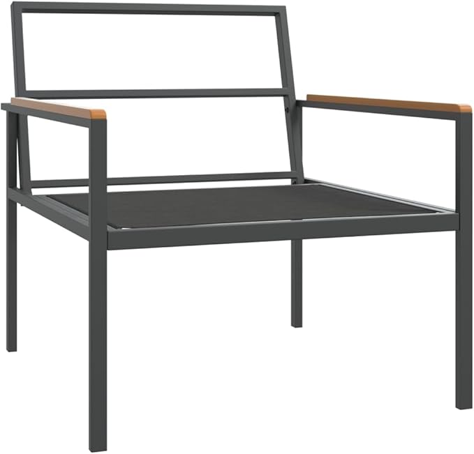 4 Piece Patio Lounge Set with Cushions Anthracite Steel, Outdoor Patio Sectional, Outdoor Sofa Set, Furniture Conversation Sets, Outdoor Porch Furniture for Balcony, Yard