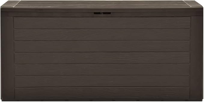 Deck Boxes Outdoor Waterproof, Large Patio Resin Storage Box Bench Indoor/Outdoor Container for Patio Cushions,Garden Storage Box Brown 45.7"x17.3"x21.7"