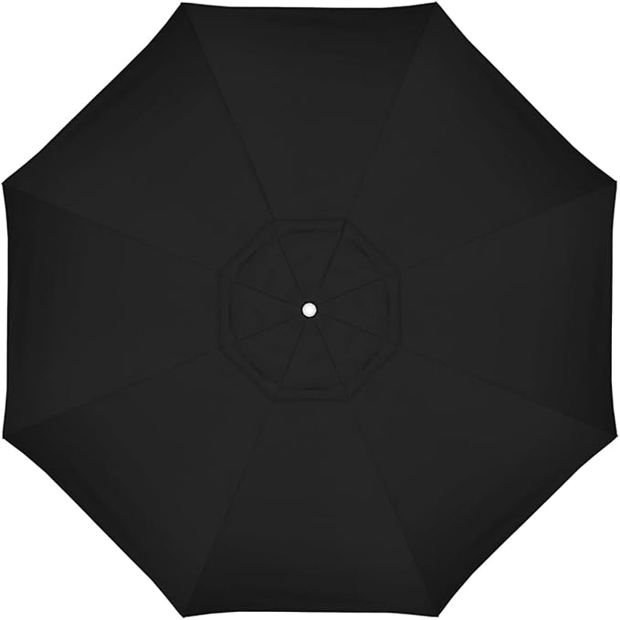 California Umbrella Replacement Canopy Cover in Pacifica Black Umbrella, 11' Round