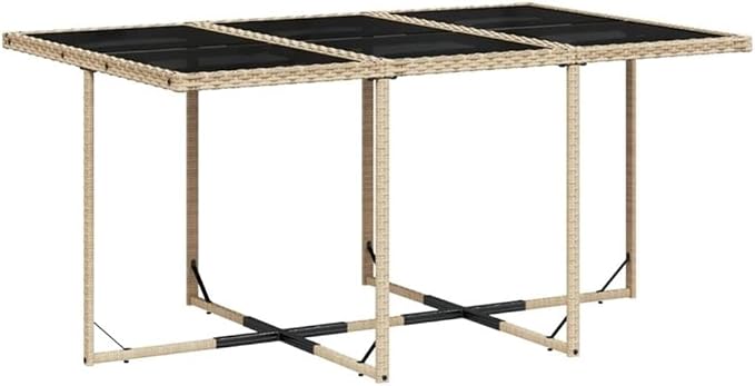 Afuera Living 10-Seater Rattan Patio Dining Set with Cushions, Textured White Finish, UV-Resistant PE Rattan, Powder-Coated Steel, Foldable Chairs and Stools, Rectangular Table for Outdoor Garden or