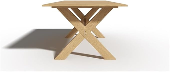 Pemberly Row 78.75-Inch Rectangular Outdoor Teak Dining Table, Natural Finish, Premium Teak Wood, Rustic Slatted Top, Weather-Resistant Patio Furniture for Backyard or Garden Dining Use