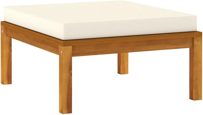 Patio Lounge Set with Cream Cushion,Patio Furniture Sets,Patio Conversation Sets,Outdoor Furniture Sets,for Garden,Backyard,Outdoor,3 Piece Solid Acacia Wood