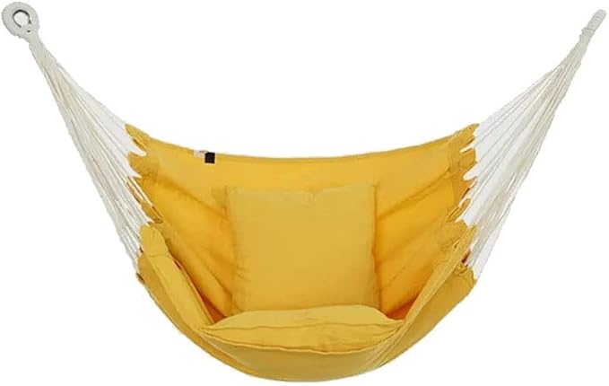 HSF Outdoor Hammock Hammock Chair Camping Swing Hammock for Outdoor and Indoor Comfortable and Breathable Outdoor Hammock, 130*100cm, Yellow