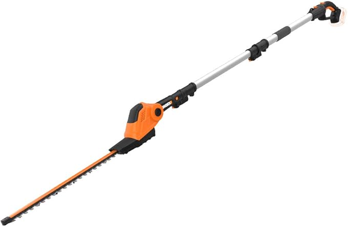 WORX WG252.9 20V Power Share 2-in-1 20" Cordless Hedge Trimmer (Tool Only) & WG163 GT 3.0 20V PowerShare 12" Cordless String Trimmer & Edger (2 Batteries & Charger Included)