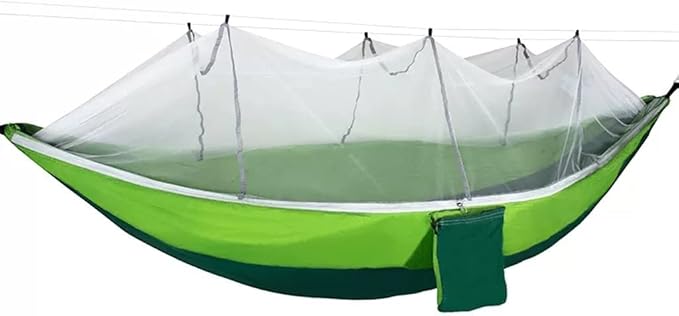 Outdoor Hammock Anti-Rollover Travel Camping Portable Hammock Hanging Chair Outdoor Portable Camping Travel Equipment (Color : Green-a, Size : 260 * 140cm)
