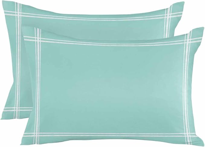 Outdoor Waterproof Throw Pillows Farmhouse Decor Aqua Patio Pillows Pack of 2,Decorative Pillow Covers with Insert,Pillow Cushion Case for Garden Couch Sofa