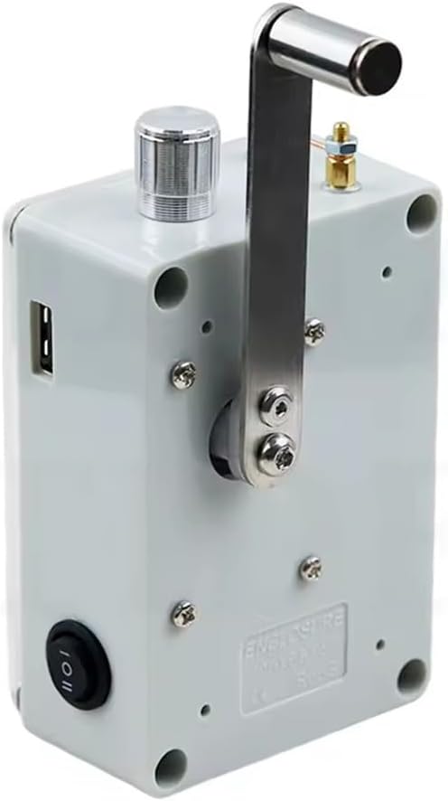 Hand Crank Generator - Portable Emergency USB Charger with COB Light and Lighter for Camping, Hiking, and Outdoor Survival Gear