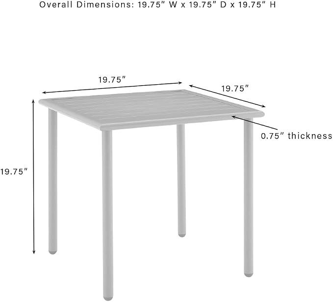 Crosley Furniture Cali Bay Weather Resistant Metal Outdoor Side Table for Patio, Deck, Porch, Light Brown