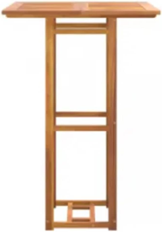 Outdoor Acacia Wood Bistro Table, Tall Bar Height Pub Table for Patio, Garden, Deck, Balcony, 29.5 x 29.5 x 43.3 Inch