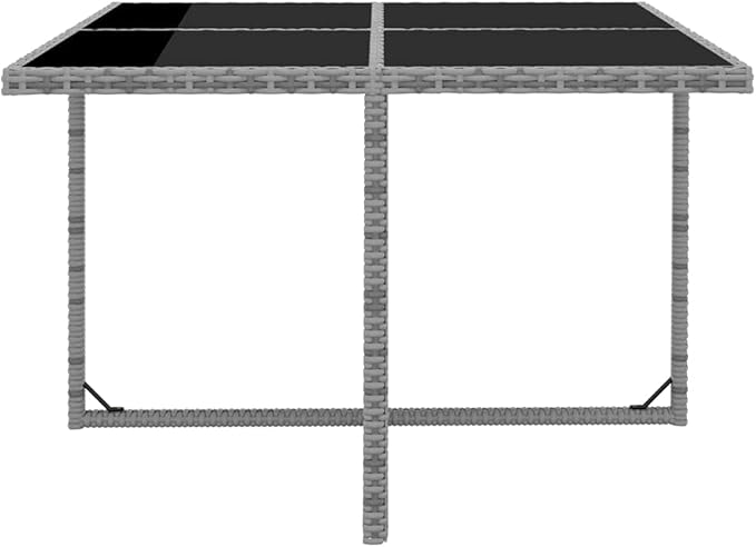 9 Piece Patio Dining Set with Cushions, Outdoor Sofa Sets Patio Conversation Set Front Porch Furniture Outdoor Lounge Sets for Exhibition Piazza Garden Poly Rattan Anthracite