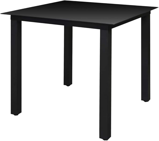 5 Piece Patio Dining Set, Sectional Sofa Front Porch Furniture Patio Conversation Set Porch Furniture Set for Negotiation Area Poolside Piazza Garden with Folding Chairs Aluminum Black