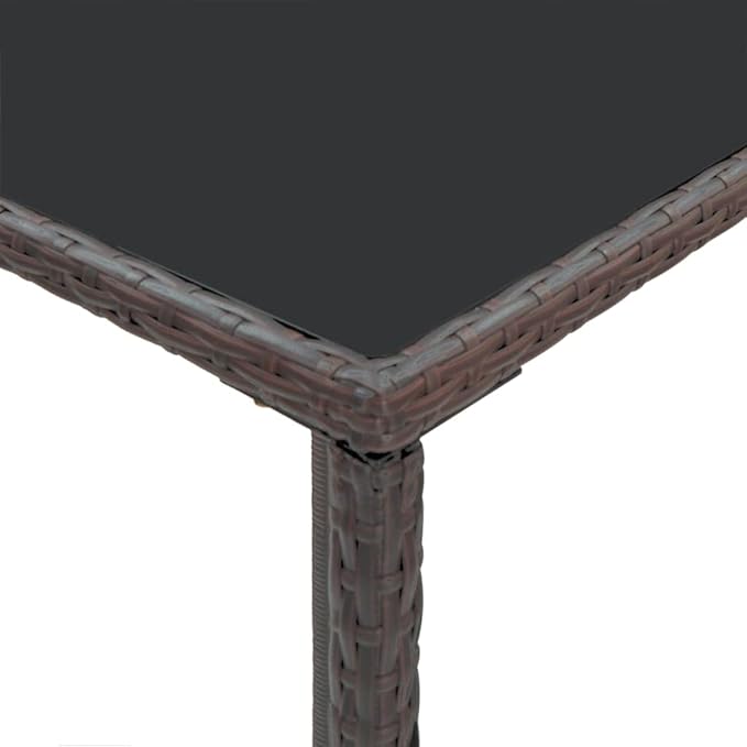 Patio Bar Set with Cushions,Outdoor Table and Chairs Set,Terrace Conversation Set Furniture,Outdoor Furniture,for Garden,Backyard,5 Piece Poly Rattan Brown