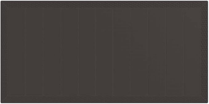 BOWERY HILL Poly Rattan Patio Dining Set, Brown Finish, Contemporary Outdoor Furniture, Lightweight and Durable, Cushioned Seats, Rectangular Shape, Seating for 8, Ideal for Garden or Patio Dining