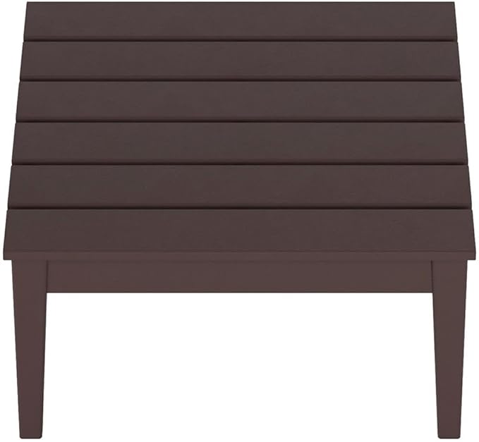Costaelm Outdoor Side Tables for Patio, Small Patio Conversation Table Weather Resistant Coffee Table, Small Square Table Outdoor End Tables for Porch, Balcony, Poolside, Deck, Dark Brown