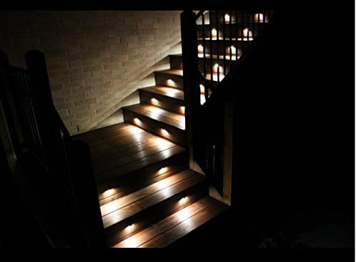 FVTLED Pack of 30 Warm White Low Voltage LED Deck Lights kit Φ1.38 Outdoor Garden Yard Decoration Lamp Recessed Landscape Pathway Step Stair Warm White LED Lighting, Black