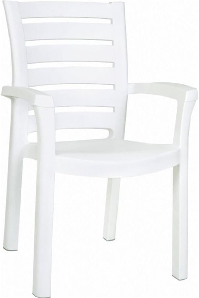 Home Square Patio Dining Sets for 4 People, Modern Outdoor Furniture with Round Patio Dining Table and Chairs, Heavy Duty UV Resistant Resin Frame