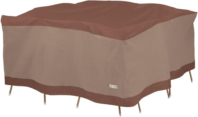 DUCKCOVERS Ultimate Waterproof 66 Inch Square Patio Table & Chair Set Cover, Outdoor Table and Chair Cover