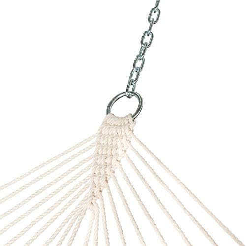 Castaway Living Large 2-Person Quilted Hammock with Stand & Pillow – Light Blue, 10 ft. L x 52 in. W, 350 lb Capacity, Weather-Resistant Polyester, Portable Space-Saving Frame