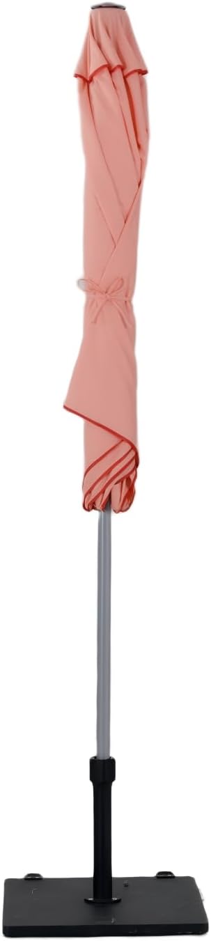Tempera Patio Umbrellas Arc Edge Outdoor Table Market Umbrellas with Crank & Pust Button Tilt|Auto-Tilt, 8 Steel Ribs, High Color-Fastness Canopy