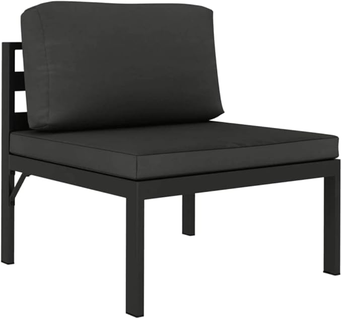 6 Piece Patio Lounge Set,Outdoor Furniture Set Outdoor Garden Conversation Set for Patios Gardens Backyard Courtyard with Cushions Aluminum Anthracite