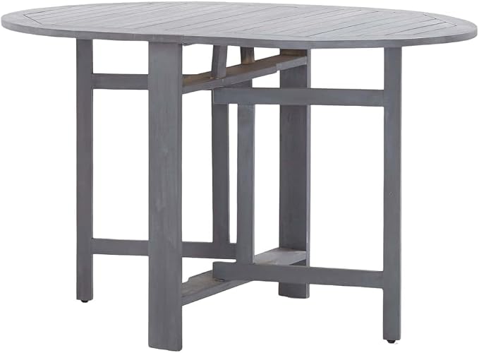 Table & Outdoor Table Gray Solid Acacia Wood Dining Table Patio Table for Garden Balcony Patio 47.2 x 27.6 x 29.1 in