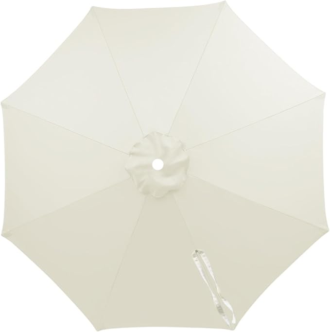Patio Umbrella Replacement Canopy 6.6ft 7ft 8.2ft 9.2ft 9.8ft for 6/8 Ribs, Market Umbrella Top Cover, UV Protective Waterproof Polyester Fabric, Canopy Only