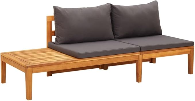 Patio Lounge Set with Dark Gray Cushions,Patio Furniture Sets,Patio Conversation Sets,Outdoor Furniture Sets,for Garden,Backyard,Outdoor,3 Piece Acacia Wood