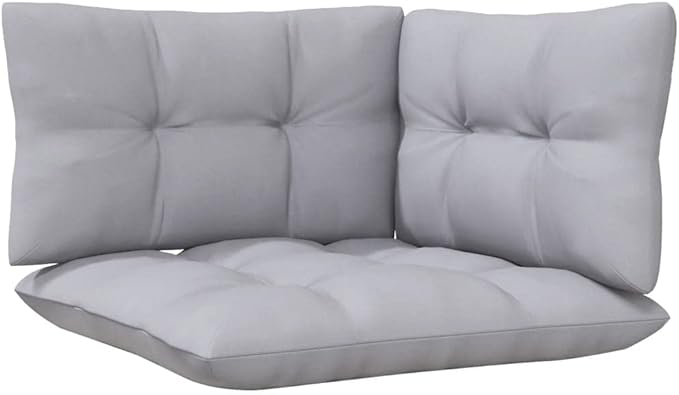 3 Piece Patio Lounge Set with Gray Cushions Solid Pinewood, Outdoor Patio Sectional, Outdoor Sofa Set, Furniture Conversation Sets, Outdoor Porch Furniture for Balcony, Yard