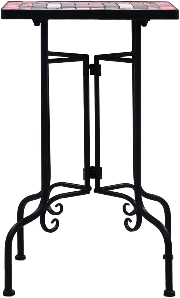 vidaXL Plant Table, Plant Table, Plant Stand, Flower Pot Stand for Living Room Hall Patio Balcony Porch Backyard, Terracotta and White Ceramic