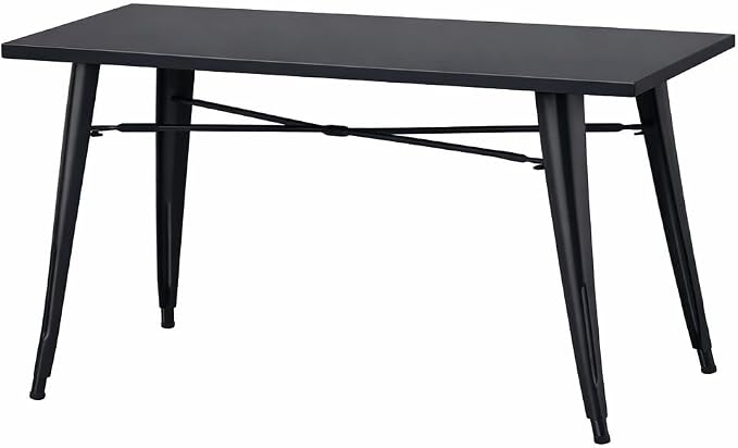CenPro Commercial Steel 48" x 30" Black Standard Height Outdoor Table | Restaurants, Bars, Wineries, Patios, Residential | (#32Q-144)