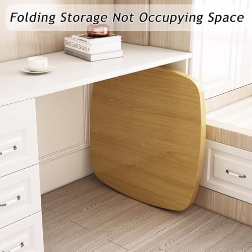 Japanese Folding Low Table, Wooden Space-Saving Desk for Bedroom & Outdoor, Perfect for Tea Room, 31.5"x31.5", Compact Design, Portable & Stylish