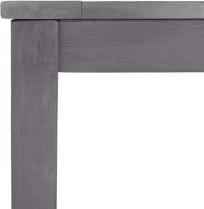 Outdoor Wooden Table,Rustic Farmhouse Style Dinner Table,Dining Table for Kitchen, Dining Room & Living Room,Patio Table Gray Wash 55.1"x31.5"x29.1" Solid Acacia Wood