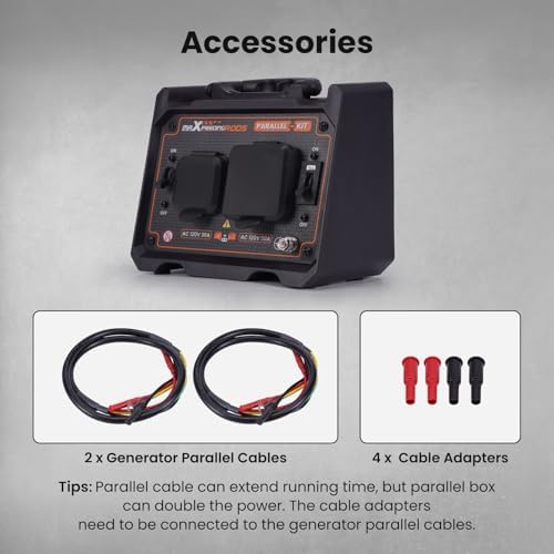 maXpeedingrods 4000 Watt Portable Inverter Generator, Bluetooth® App Remote Data Monitor, with Generator Parallel Kit with 120V 30A, 120V 50A Outlets and 50-Amp Circuit Breaker