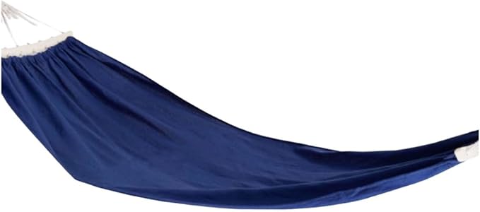 Portable Polyester Blended Hammock with Wooden Sticks for Outdoor Camping Easy to Store Multipurpose Good Load-Bearing Capacity Comfortable(Blue,S)
