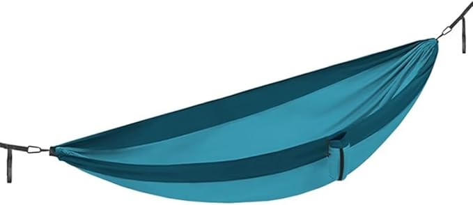 Ultra-Light Single/Double Tree Hammock, Outdoor Portable Thickened Swing, Anti-Rollover/Storage Bag, Holds Up to 180kg/396.8lbs(Blue,9.5 * 5.9ft)