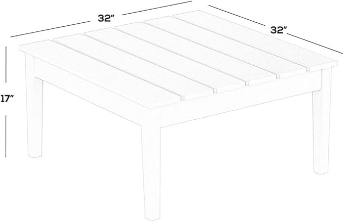 Costaelm Outdoor Side Tables for Patio, Small Patio Conversation Table Weather Resistant Coffee Table, Small Square Outdoor End Tables for Porch, Balcony, Poolside, White