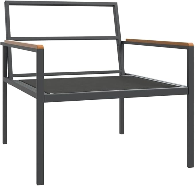 3 Piece Patio Lounge Set with Cushions Anthracite Steel, Outdoor Patio Sectional, Outdoor Sofa Set, Furniture Conversation Sets, Outdoor Porch Furniture for Balcony, Yard