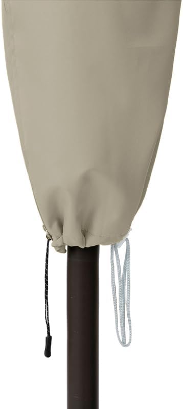 Umbrella Cover for 6ft to 9ft Patio Umbrellas, Fade Resistant, Waterproof and Durable Market Umbrella Cover with Zipper and Rod Desert Khaki