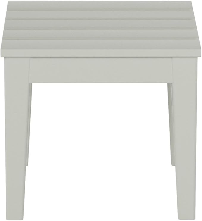 Costaelm Small Outdoor Side Table, Patio End Table Weather Resistant Outdoor Coffee Table, Square Conversation Table for Indoor, Porch, Balcony, Garden, Poolside, Deck, Sand