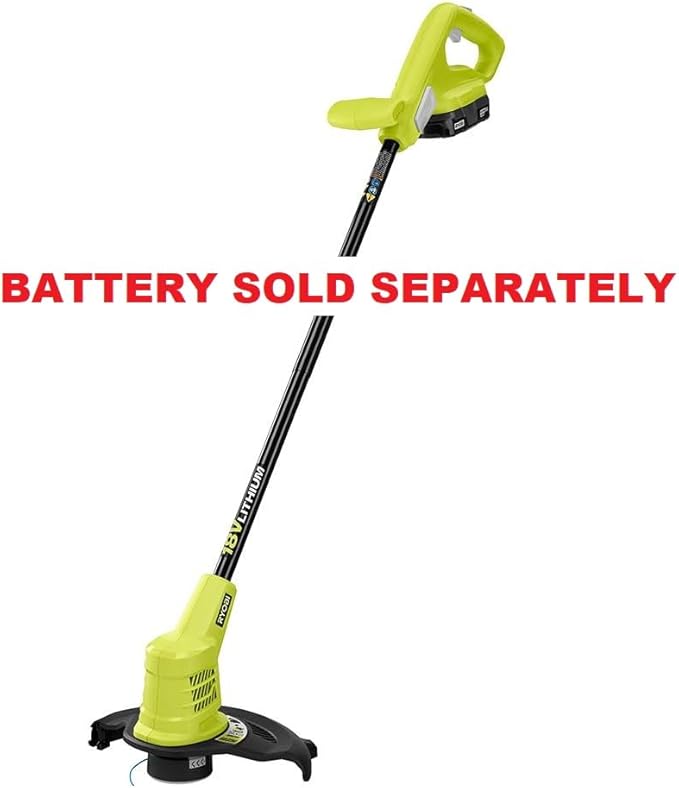 RYOBI ONE+ 18V 10 in. Cordless Battery String Trimmer (Tool Only) P20103, Green (Renewed)