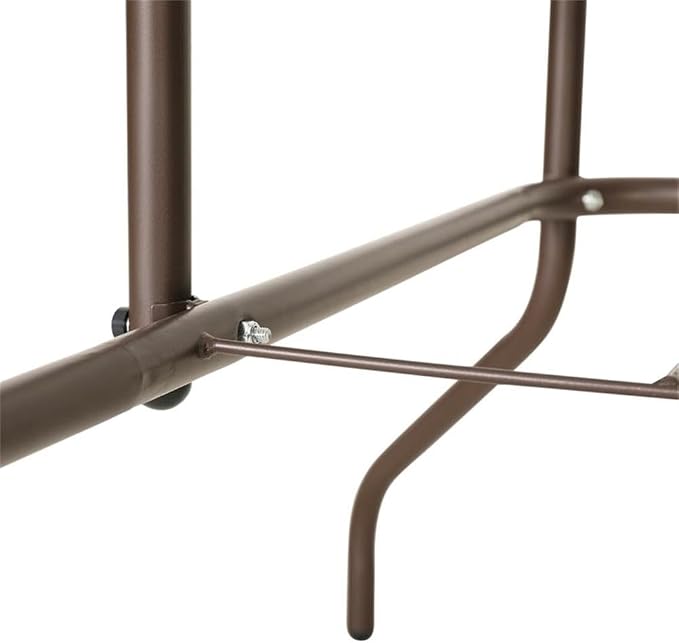 Afuera Living Rectangular Glass Metal Patio Table, 31.5" x 55", Bronze Frame, Clear Tempered Glass Top with Rippled Design and 2.5" Umbrella Hole, Seats 6, All-Weather Outdoor Dining Table