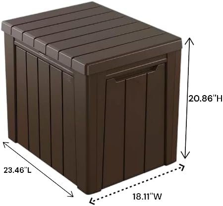 30 Gallon Deck Container,All-Weather Seamless Indoor Comfort Meets Outdoor Durability for Every Environmen (Brown)