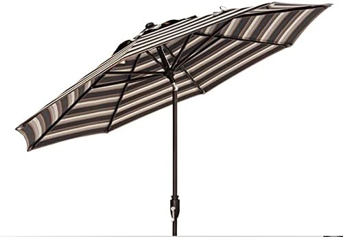 Treasure Garden 9ft Patio Umbrella - Outdoor Furniture Market Umbrella – Glide Tilt – Bronze Aluminum Frame (O'bravia2, Forest Green)